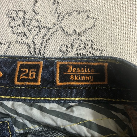 JEANS - Women's Rock Revival "Jessica" Skinny Embroidered Pocket Jeans. Size 26 - Picture 11 of 15